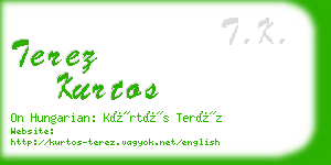 terez kurtos business card